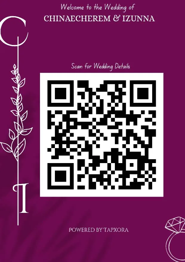 TapXora event guest portal QR sample